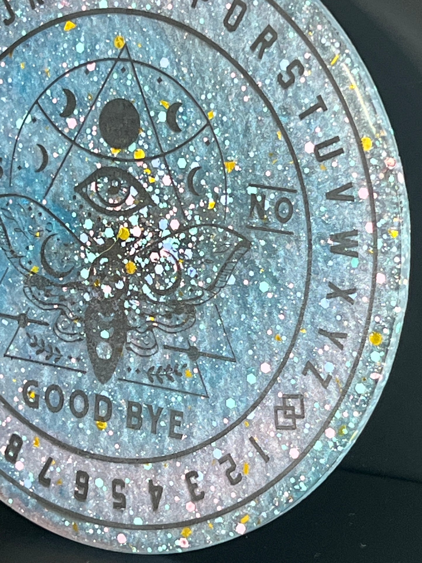 🌙 Starlace Moth Talking Board | Celestial Whisper Divination Disc (6”)