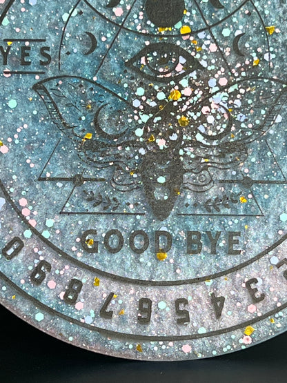 🌙 Starlace Moth Talking Board | Celestial Whisper Divination Disc (6”)