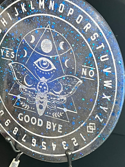 🌌 Midnight Signal Moth Talking Board | Night Sky Intuition Divination Disc (6”)