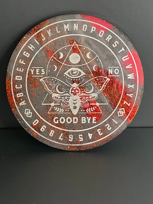 🌑 Cinder Veil Moth Talking Board | Shadow Intuition Divination Disc (6”)