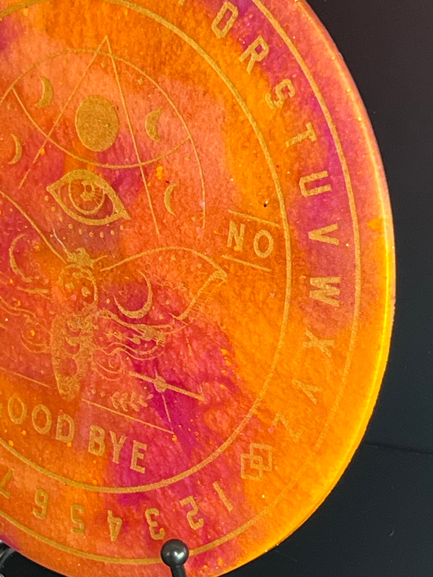 🌙 Emberlight Moth Talking Board | Lunar Fire Intuition Divination Disc (6”)