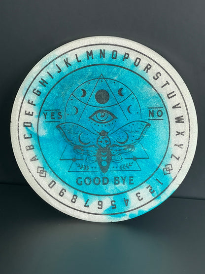 🦋 Frostlight Moth Talking Board | Lunar Insight & Gentle Guidance Disc (6”)