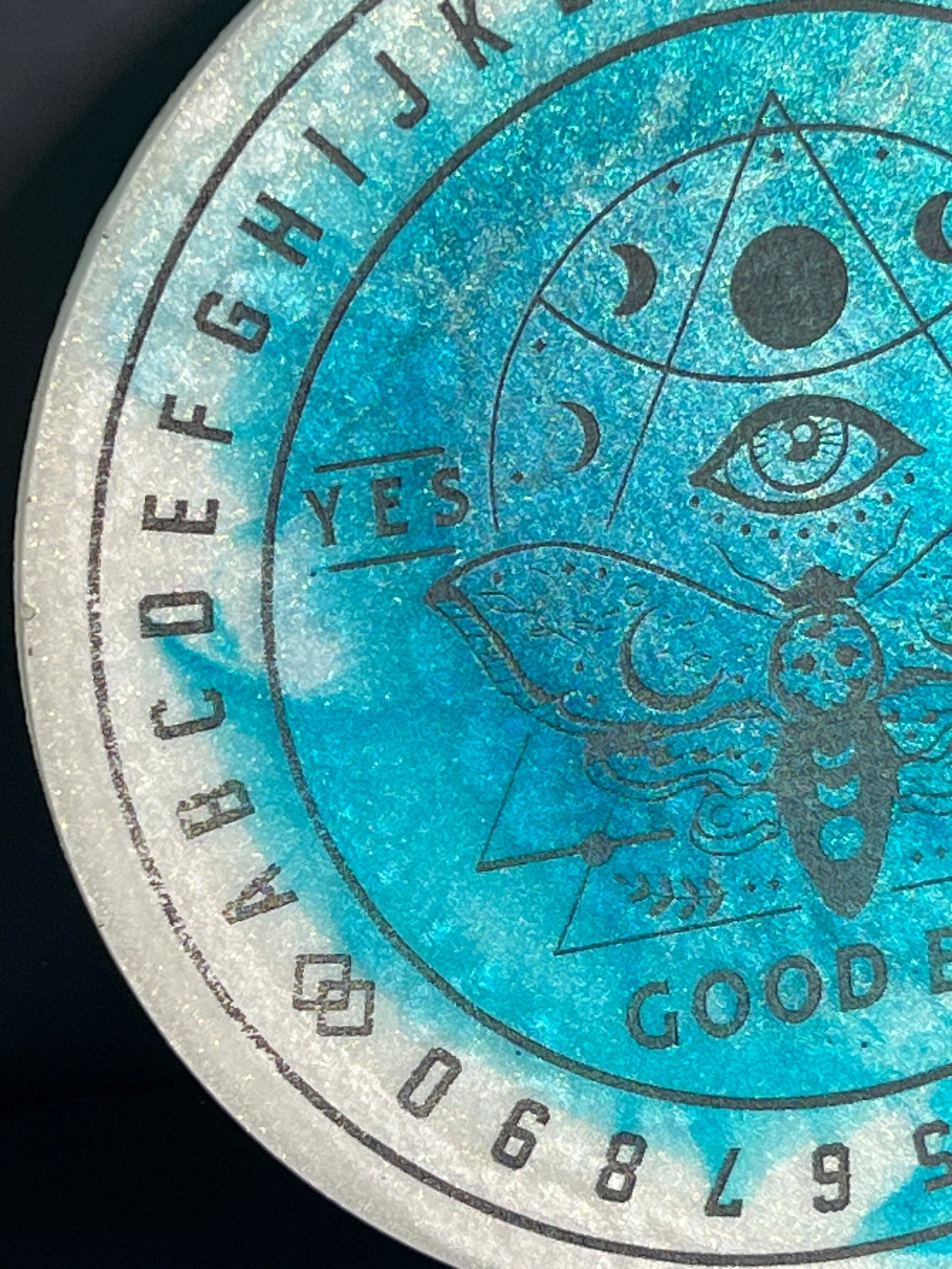 🦋 Frostlight Moth Talking Board | Lunar Insight & Gentle Guidance Disc (6”)