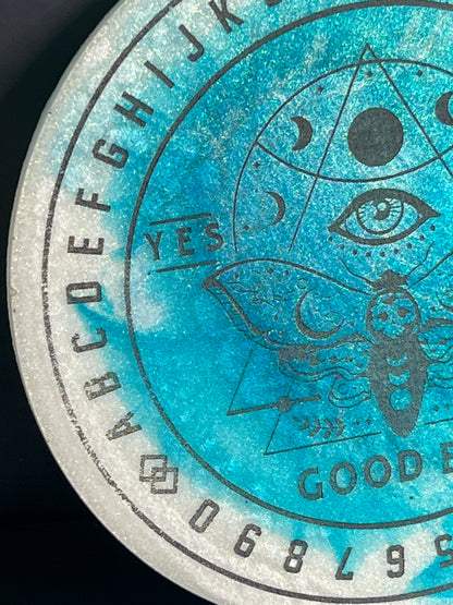 🦋 Frostlight Moth Talking Board | Lunar Insight & Gentle Guidance Disc (6”)