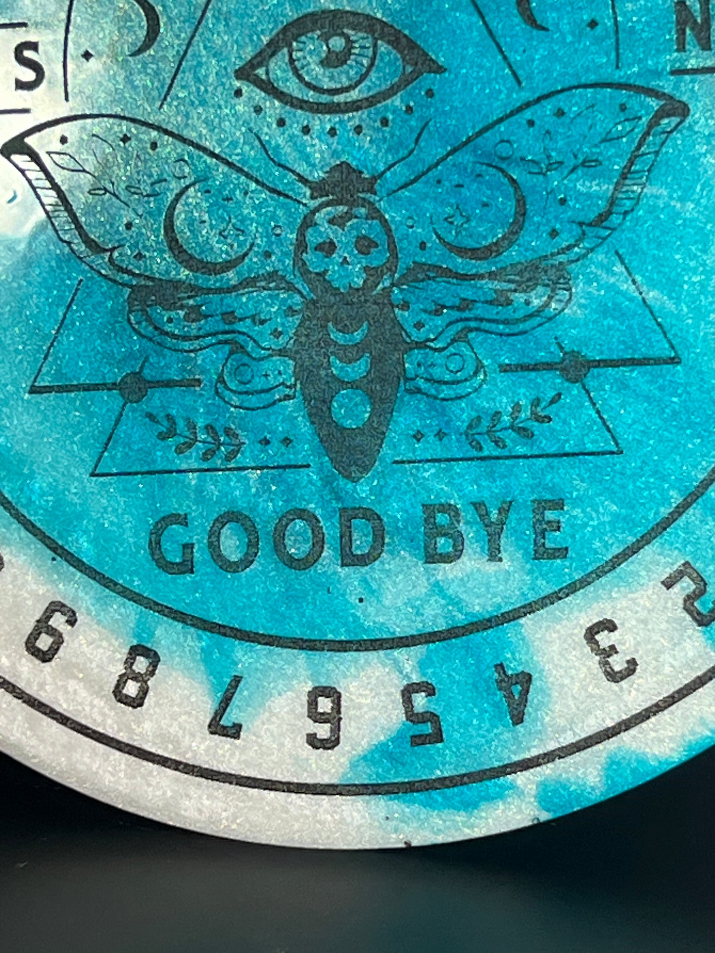 🦋 Frostlight Moth Talking Board | Lunar Insight & Gentle Guidance Disc (6”)