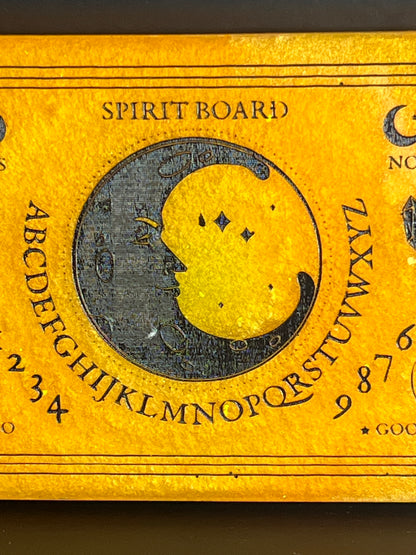 🌞 Golden Crescent Classic Talking Board | Solar Clarity & Grounded Insight (6” x 4”)