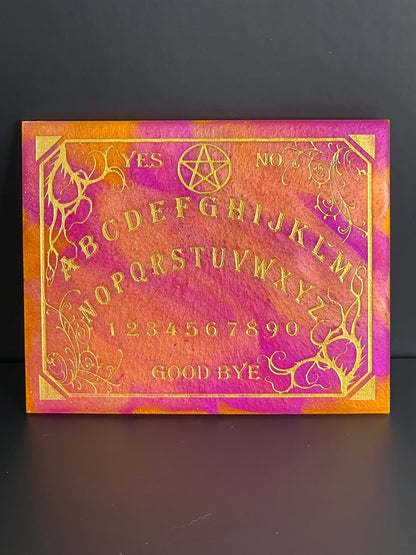 🔥 Solar Ember Classic Talking Board | Traditional Spirit Communication Board (6" × 4.75")