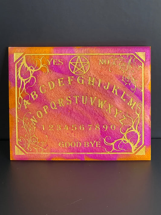 🔥 Solar Ember Classic Talking Board | Traditional Spirit Communication Board (6" × 4.75")