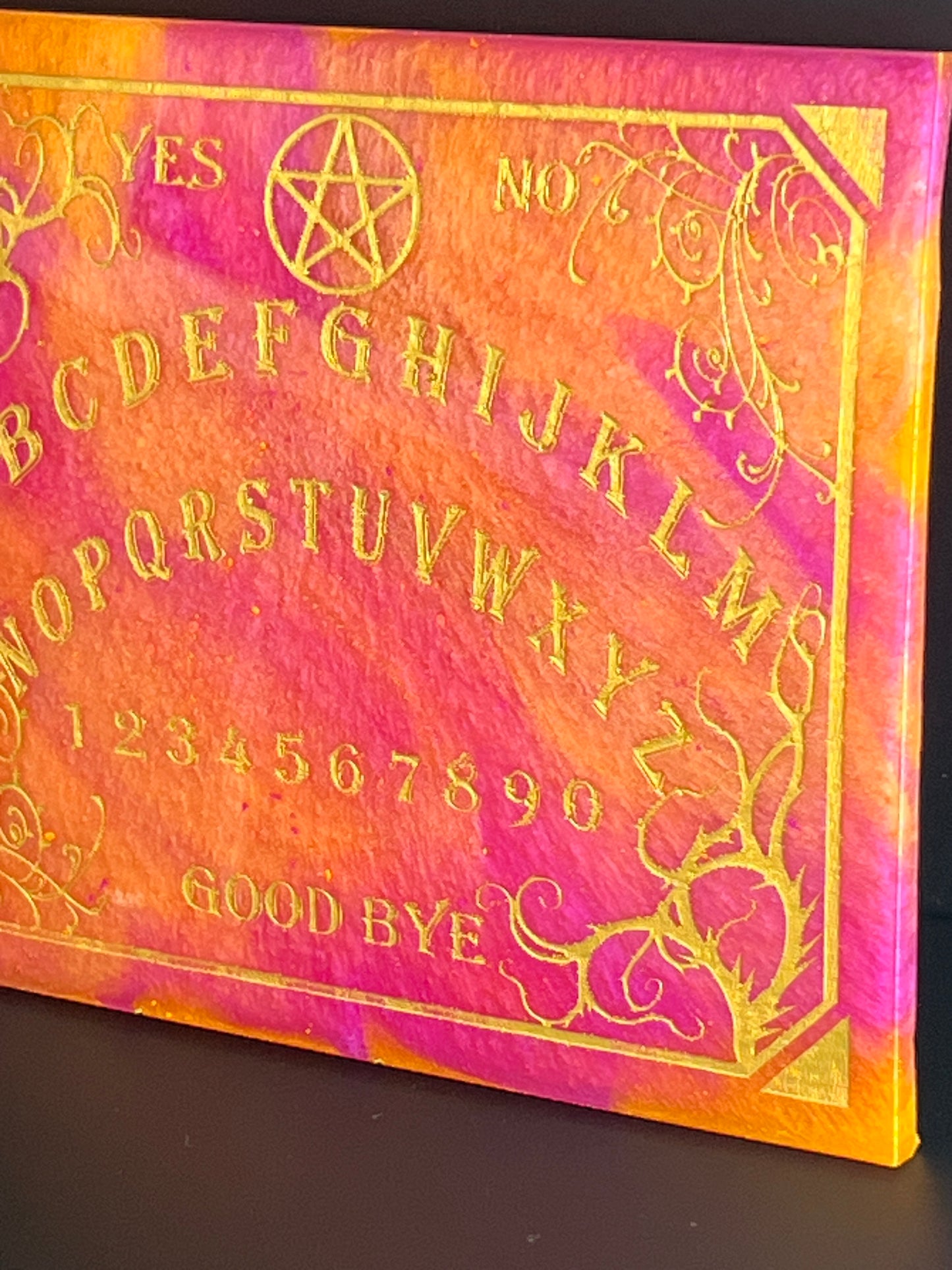 🔥 Solar Ember Classic Talking Board | Traditional Spirit Communication Board (6" × 4.75")