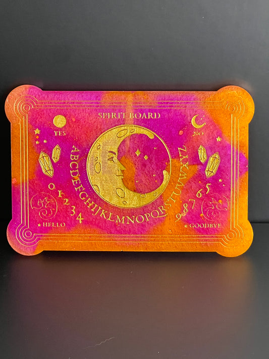 🔥 Sunset Moon Classic Talking Board | Fiery Intuition & Bold Divination Board (6” x 4”)