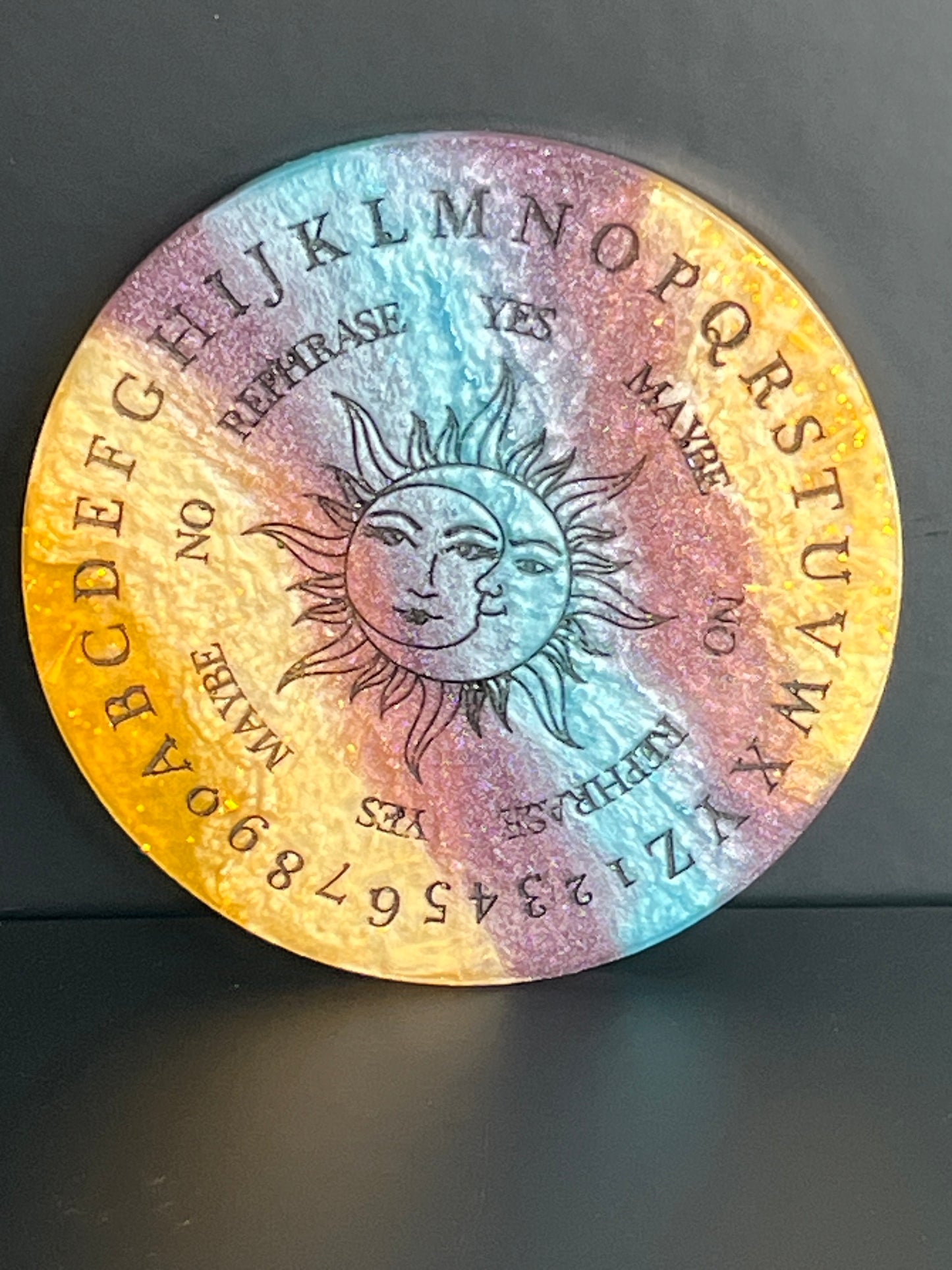 🌞🌙 Celestial Sun & Moon Talking Board | Cosmic Balance & Intuitive Insight Disc (5”)
