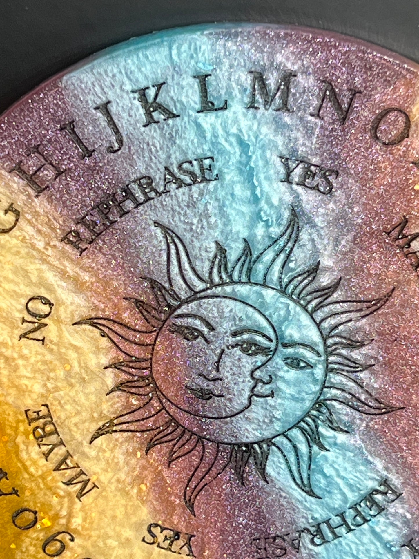 🌞🌙 Celestial Sun & Moon Talking Board | Cosmic Balance & Intuitive Insight Disc (5”)