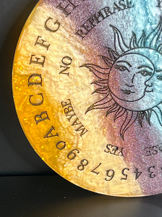 🌞🌙 Celestial Sun & Moon Talking Board | Cosmic Balance & Intuitive Insight Disc (5”)