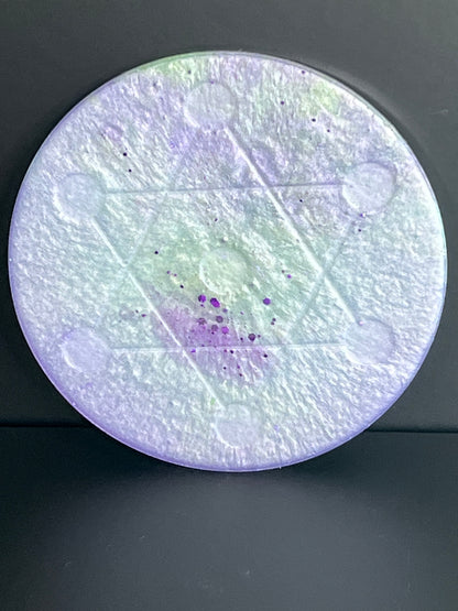 🔮 Aurora Veil Crystal Grid | Gentle Alignment & Energetic Harmony (5”)