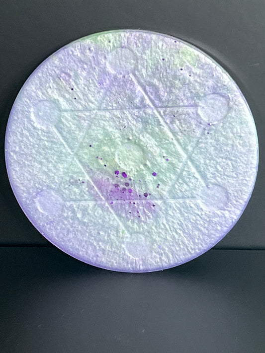 🔮 Aurora Veil Crystal Grid | Gentle Alignment & Energetic Harmony (5”)