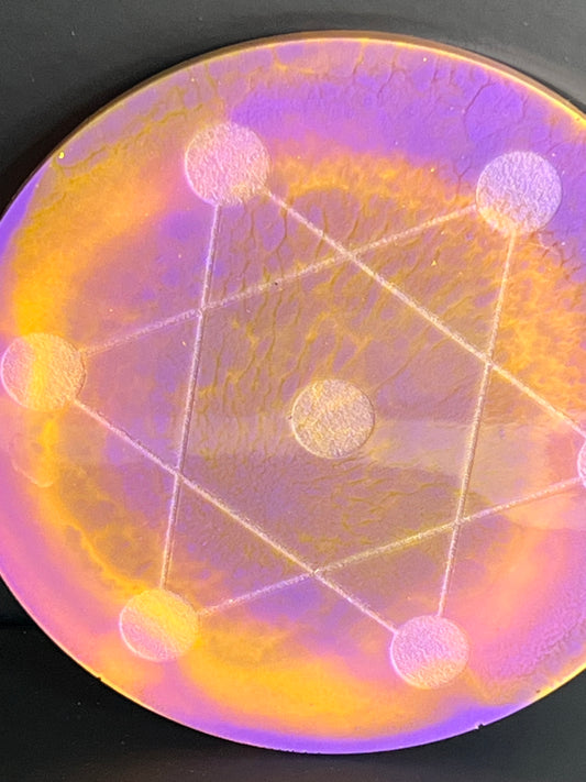 🔥 Solar Veil Crystal Grid | Creative Power & Intentional Expansion (5”)