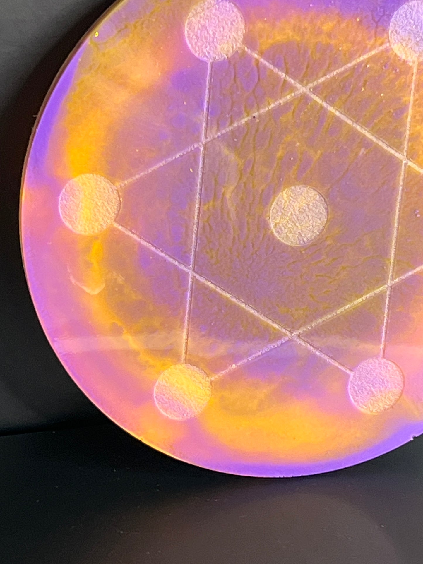 🔥 Solar Veil Crystal Grid | Creative Power & Intentional Expansion (5”)