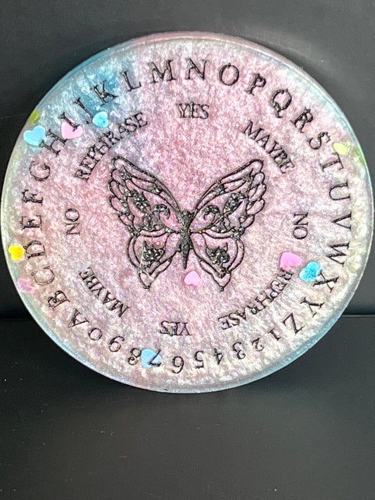 🦋 Petal Glow Butterfly Talking Board | Mini Transformation Divination Disc (3”)