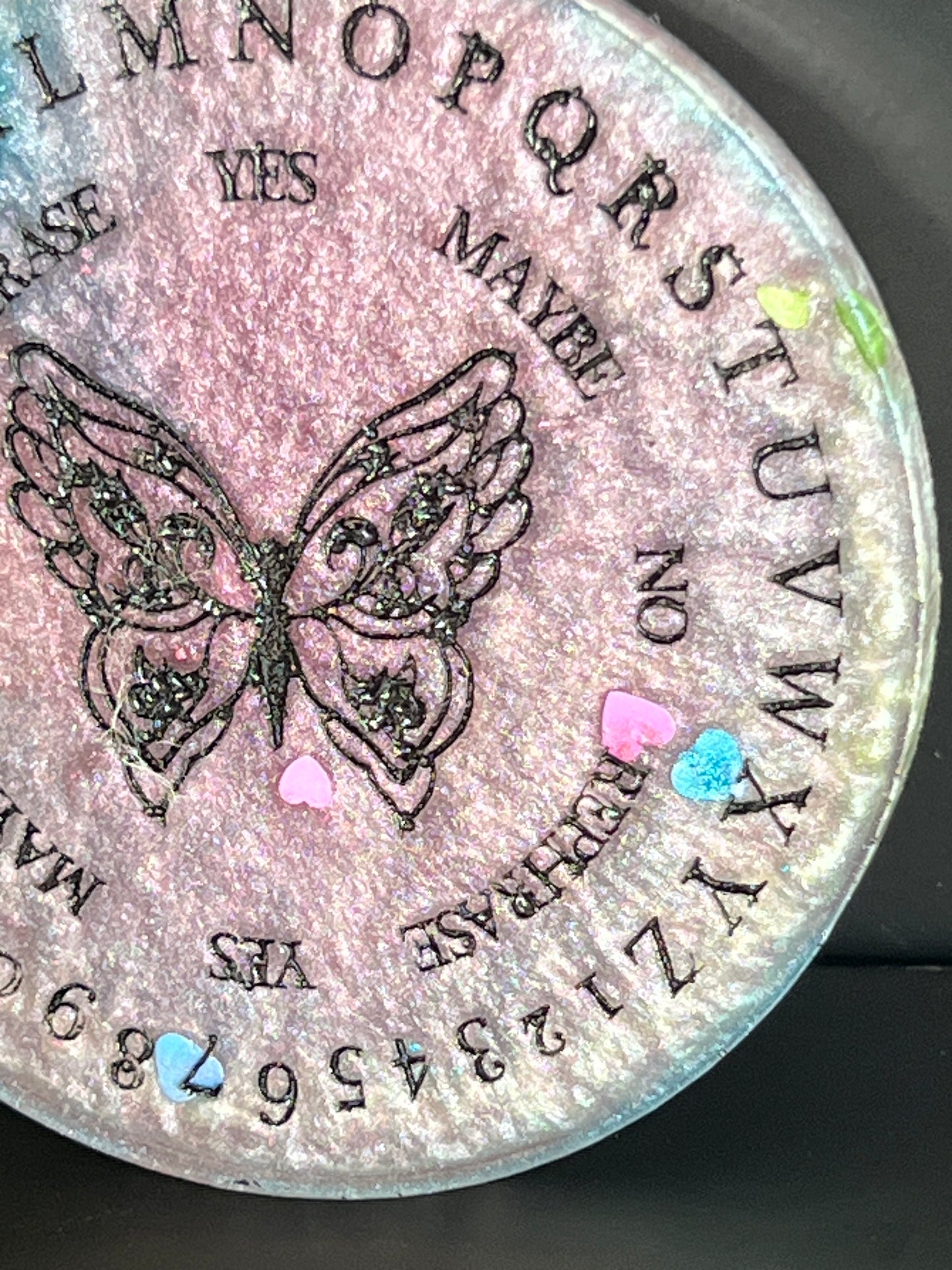 🦋 Petal Glow Butterfly Talking Board | Mini Transformation Divination Disc (3”)