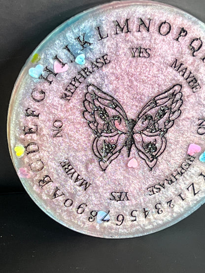 🦋 Petal Glow Butterfly Talking Board | Mini Transformation Divination Disc (3”)