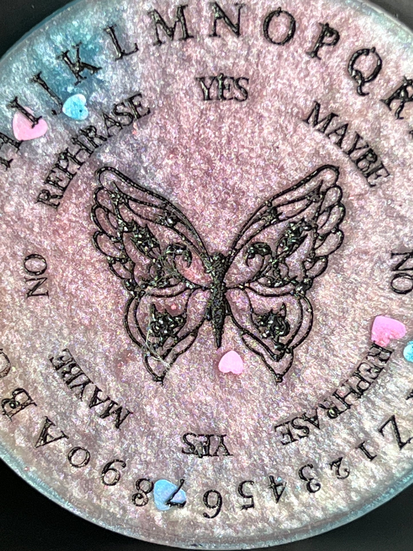 🦋 Petal Glow Butterfly Talking Board | Mini Transformation Divination Disc (3”)