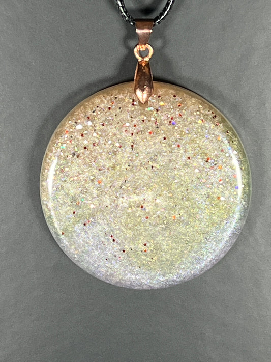 Stardust Ember Pendant | Warm Bronze & Cosmic Sparkle