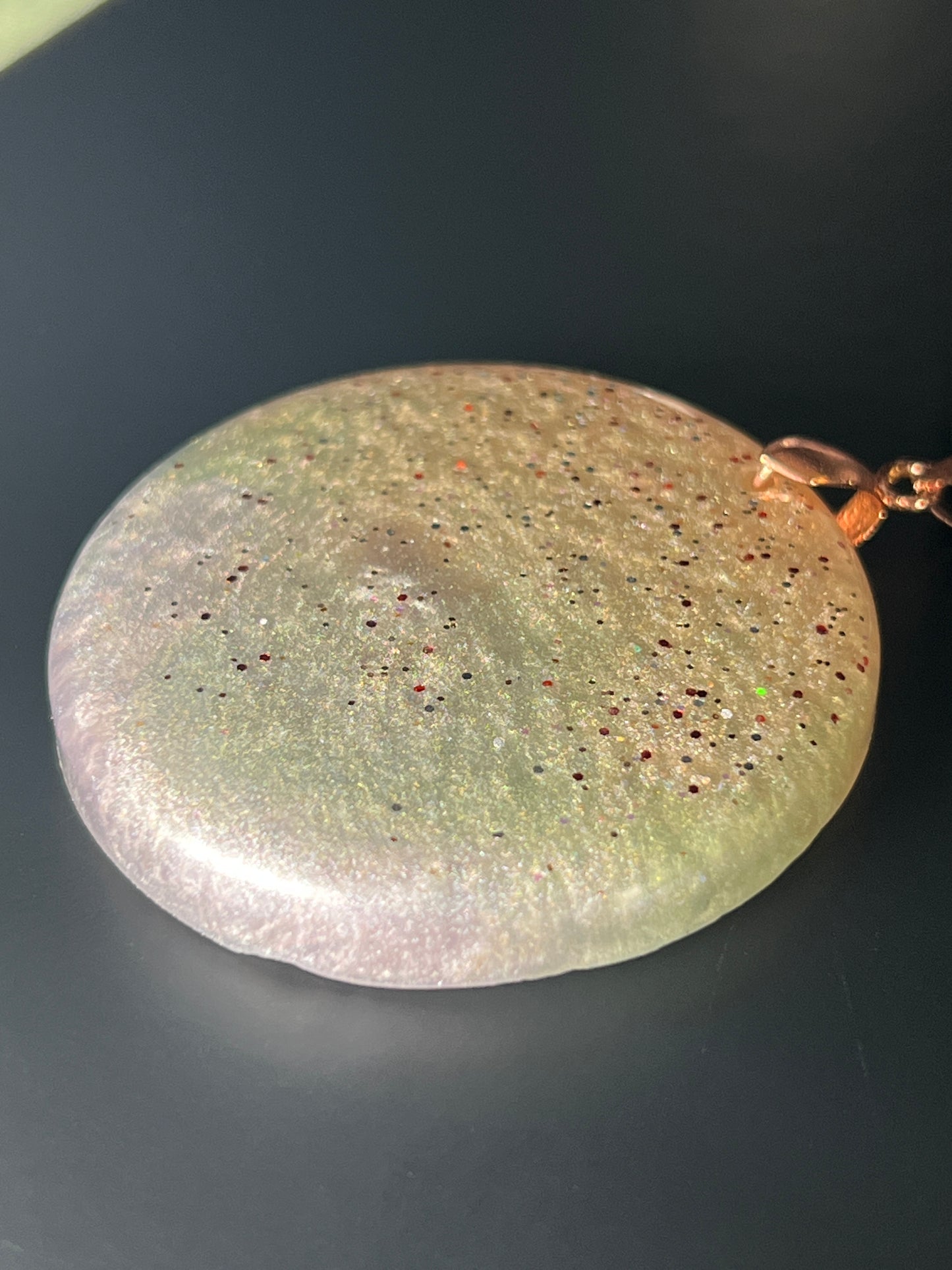 Stardust Ember Pendant | Warm Bronze & Cosmic Sparkle