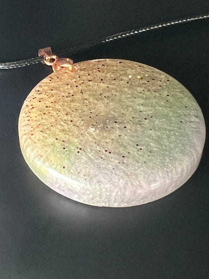 Stardust Ember Pendant | Warm Bronze & Cosmic Sparkle