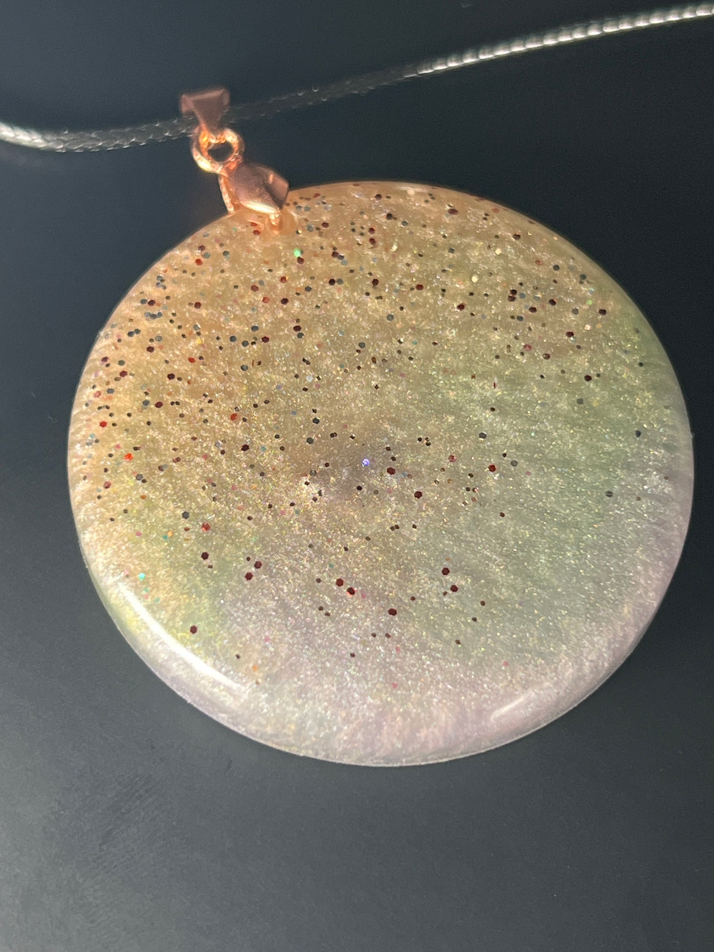 Stardust Ember Pendant | Warm Bronze & Cosmic Sparkle