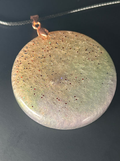 Stardust Ember Pendant | Warm Bronze & Cosmic Sparkle