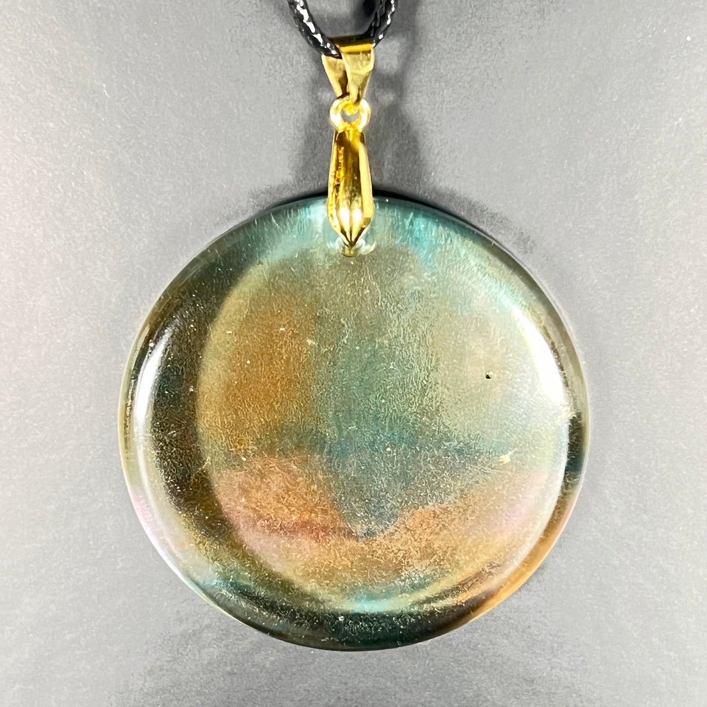 Celestial Veil Pendant | Soft Gold & Ocean Tones