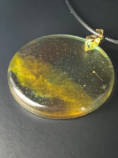 Celestial Veil Pendant | Soft Gold & Ocean Tones
