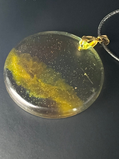Celestial Veil Pendant | Soft Gold & Ocean Tones