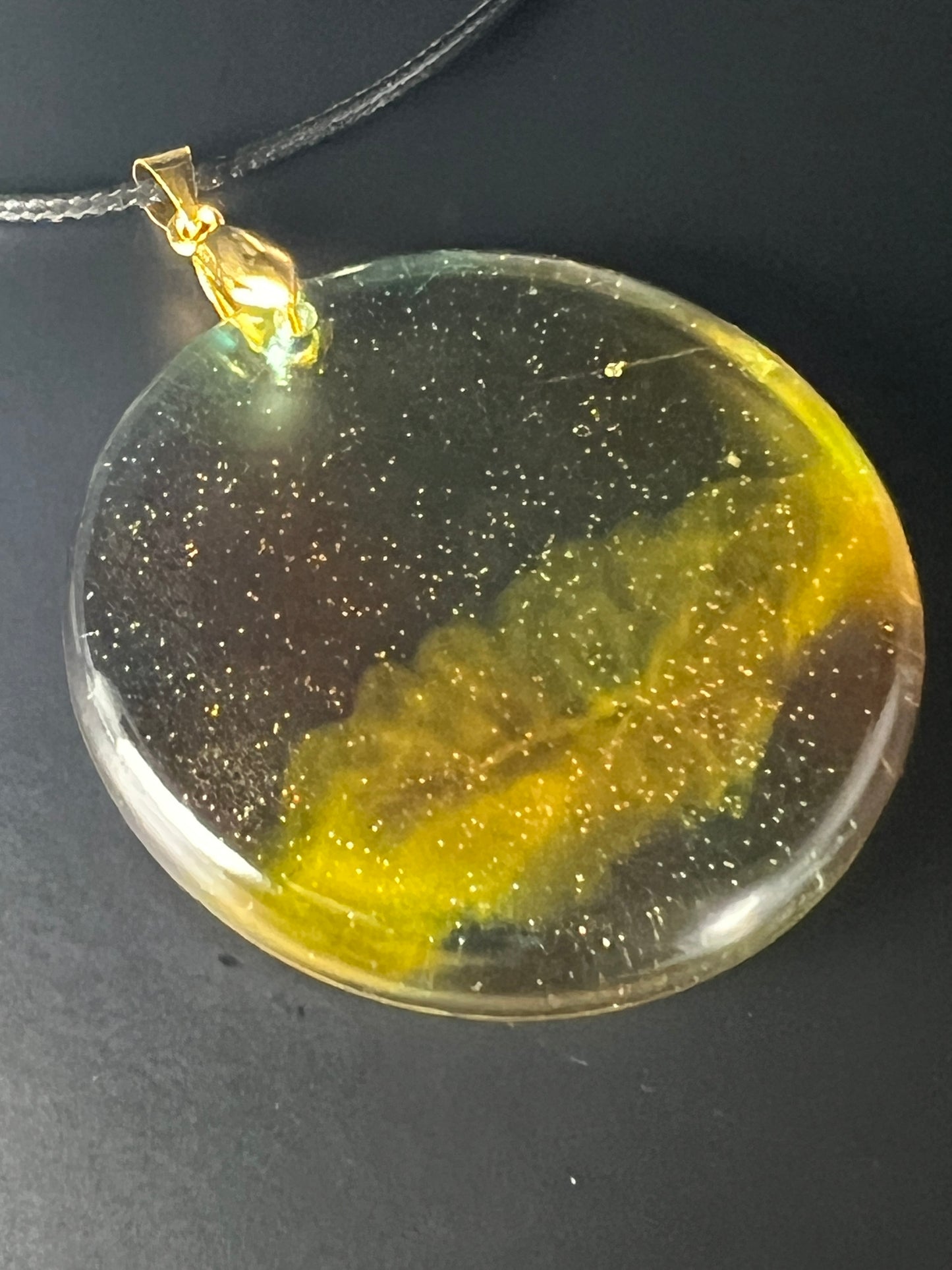 Celestial Veil Pendant | Soft Gold & Ocean Tones