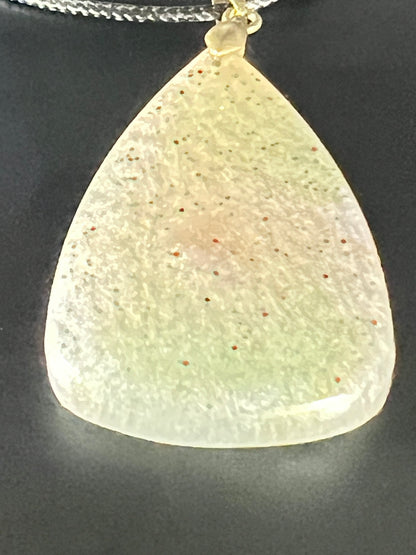 Forest Ember Pendant | Earthy Greens & Soft Stardust