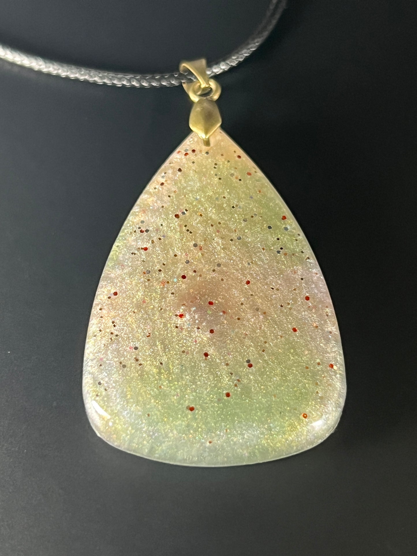 Forest Ember Pendant | Earthy Greens & Soft Stardust