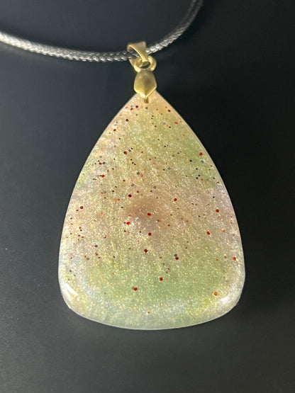 Forest Ember Pendant | Earthy Greens & Soft Stardust