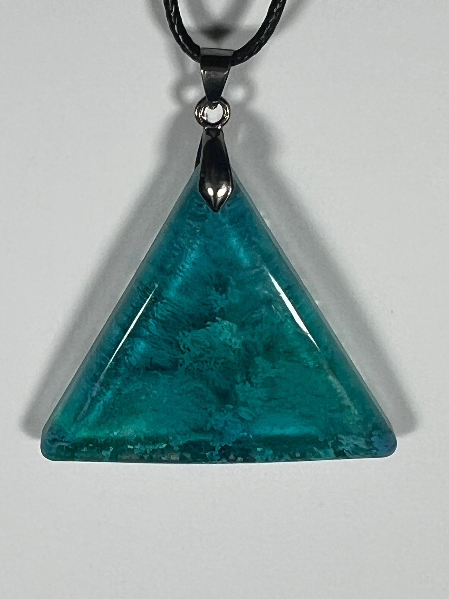 Aqua Prism Pendant | Vivid Teal & Crystalline Depth