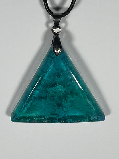 Aqua Prism Pendant | Vivid Teal & Crystalline Depth