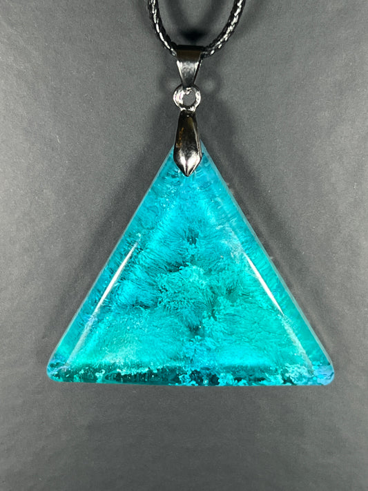 Aqua Prism Pendant | Vivid Teal & Crystalline Depth
