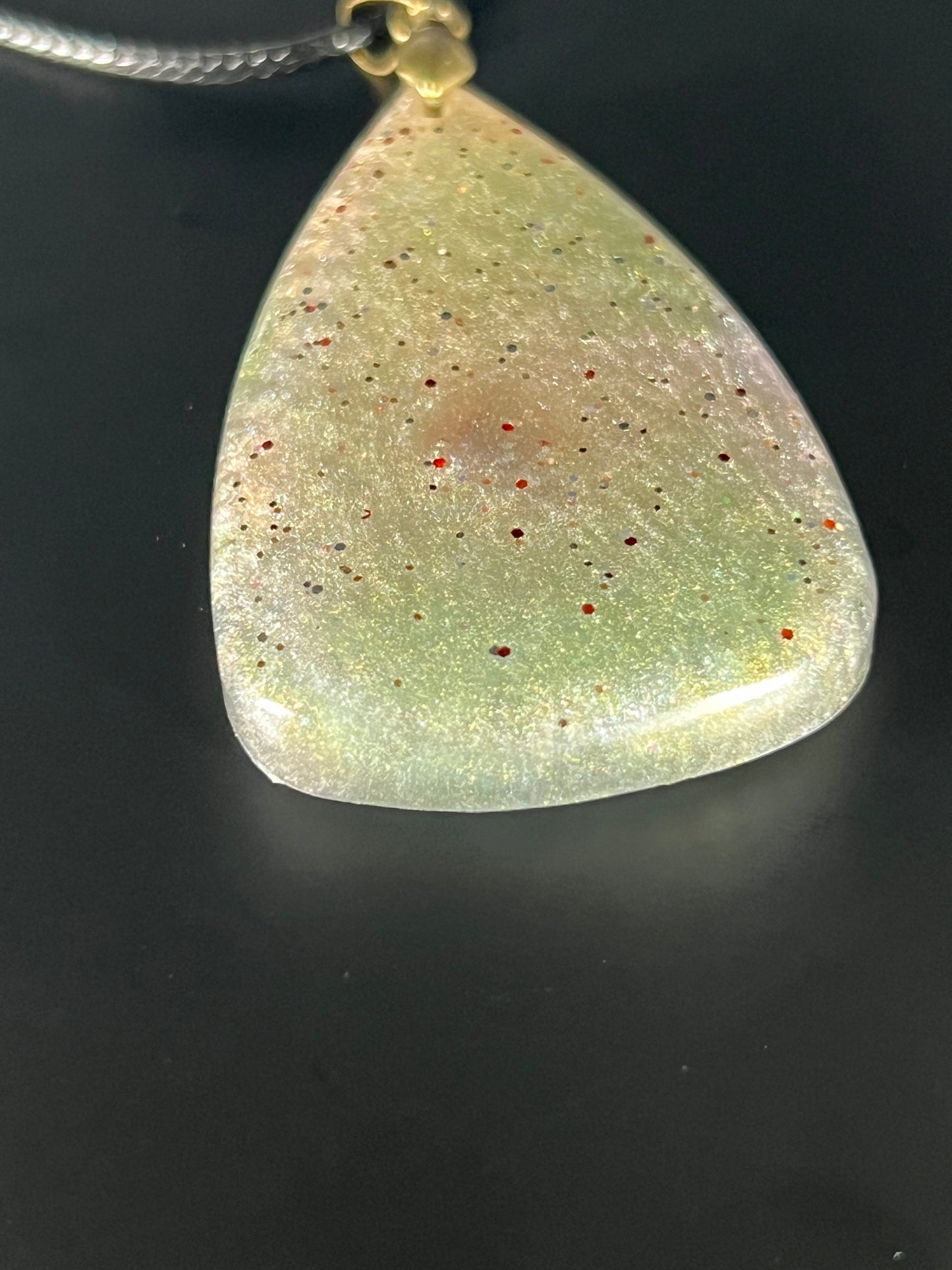 Forest Ember Pendant | Earthy Greens & Soft Stardust