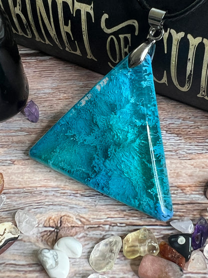 Aqua Prism Pendant | Vivid Teal & Crystalline Depth