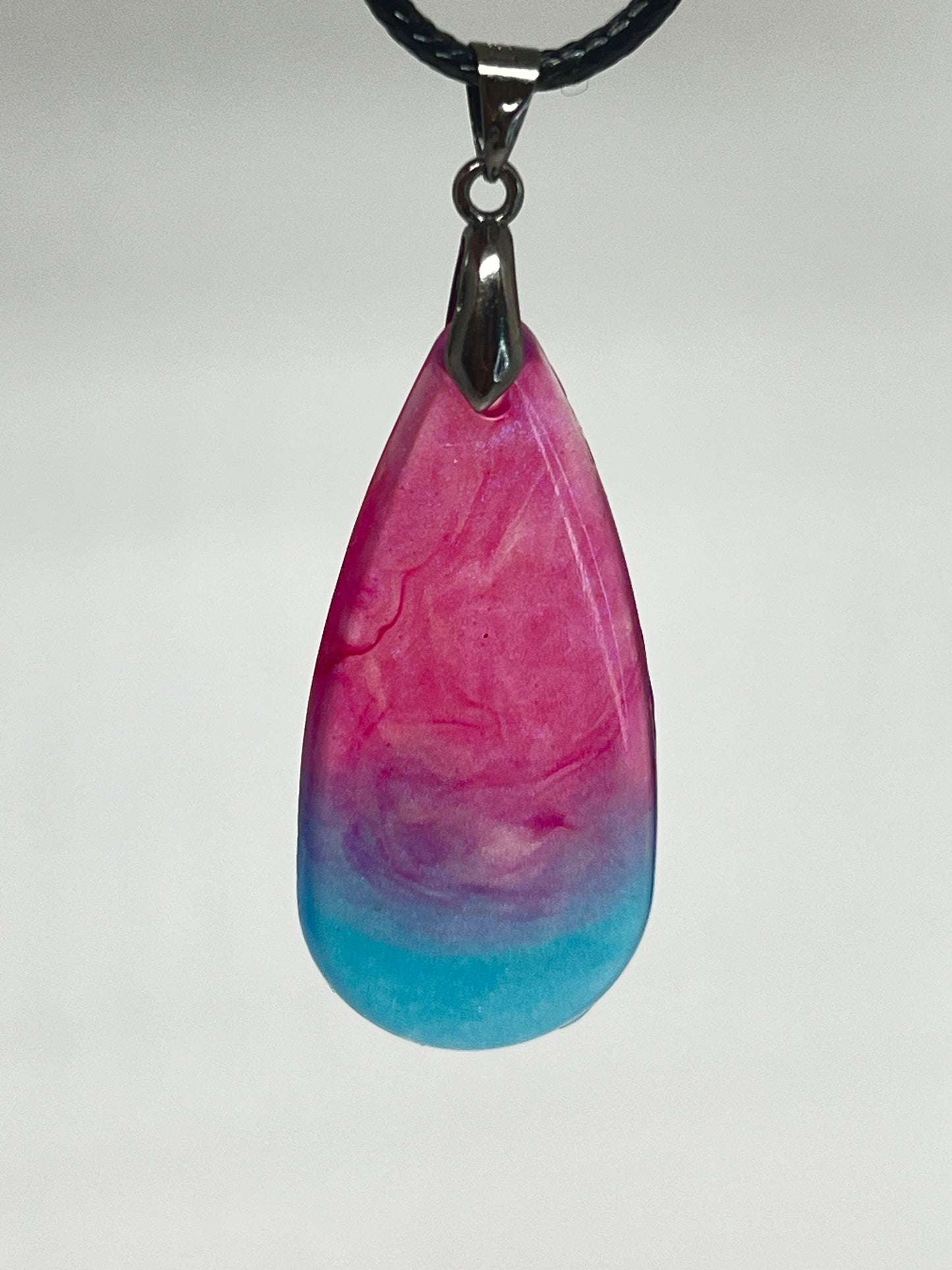 Rose & Reverie — Pink Ombre Resin Pendant