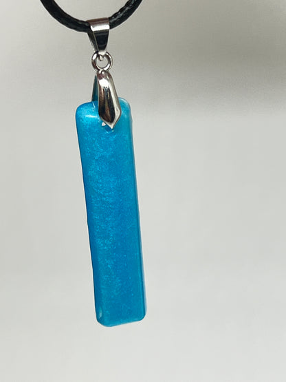 Sky Pillar — Turquoise Bar Resin Pendant