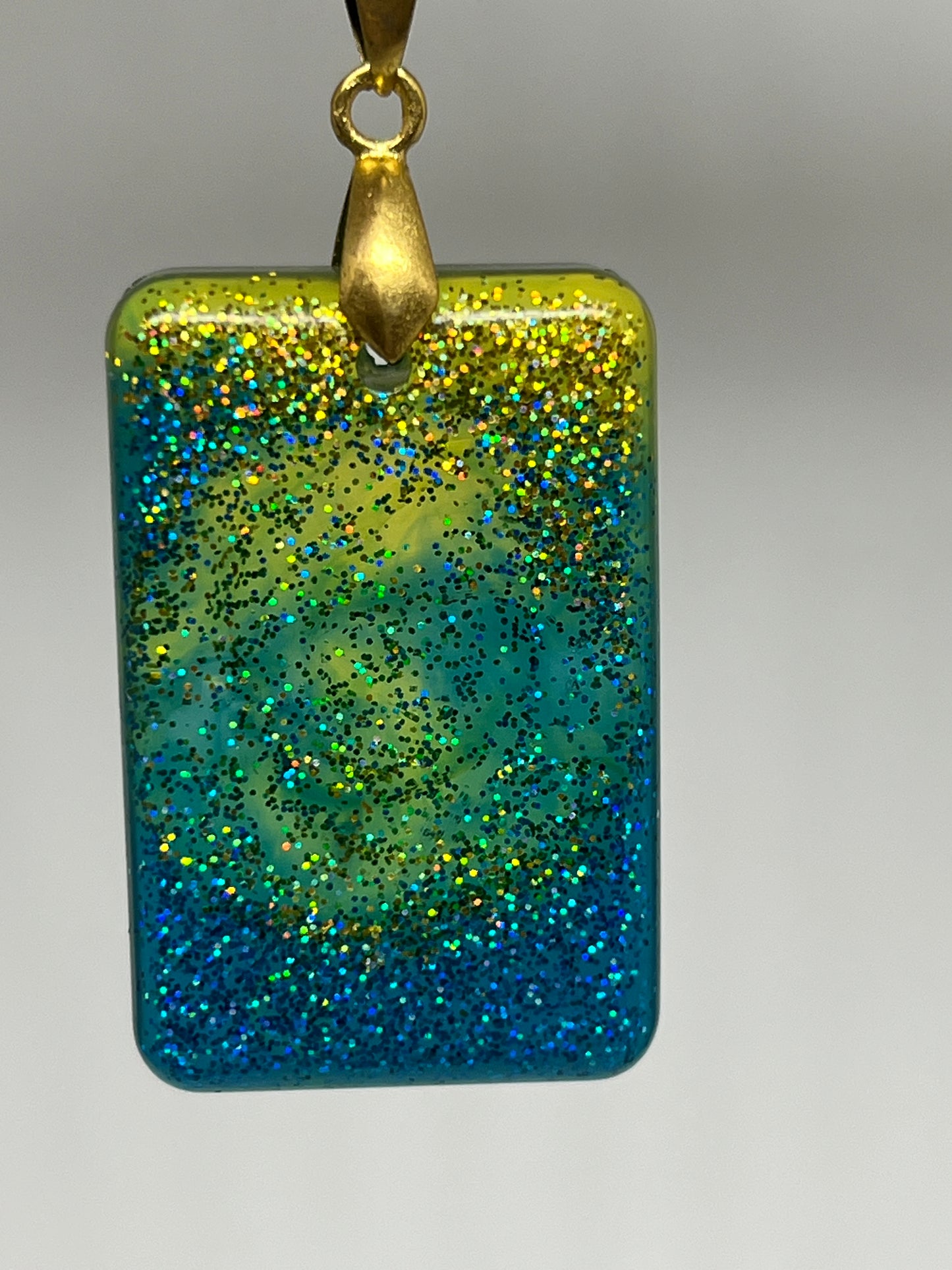 Aurora Constellation — Holographic Glitter Resin Pendant