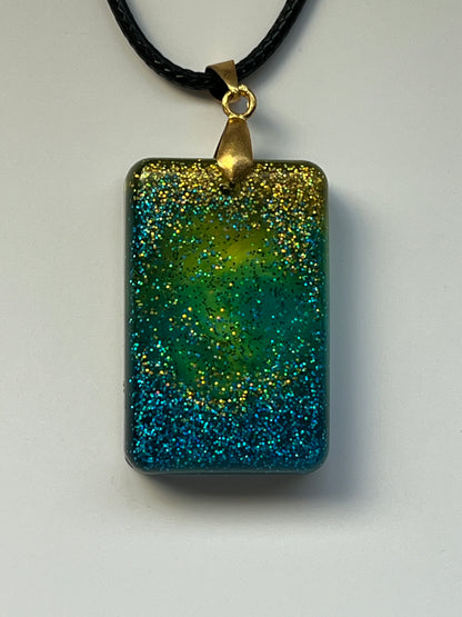 Aurora Constellation — Holographic Glitter Resin Pendant
