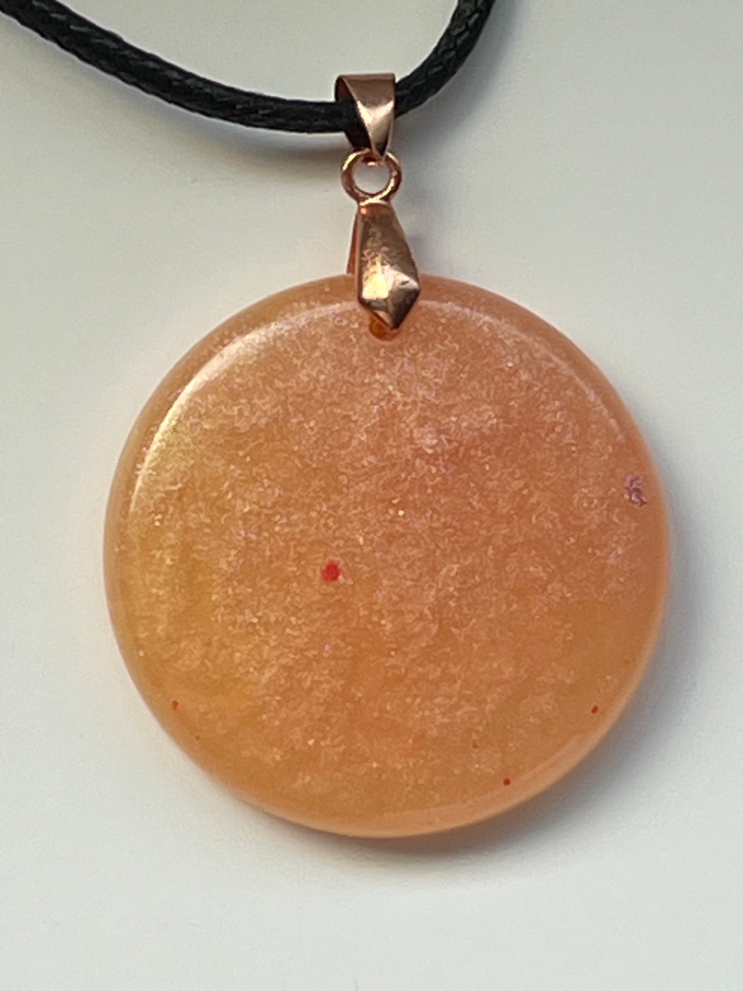 Ember Glow — Golden Sun Resin Pendant