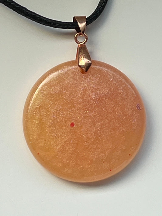 Ember Glow — Golden Sun Resin Pendant