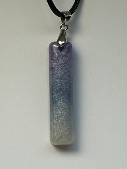 Twilight Wand — Purple Ombre Resin Pendant