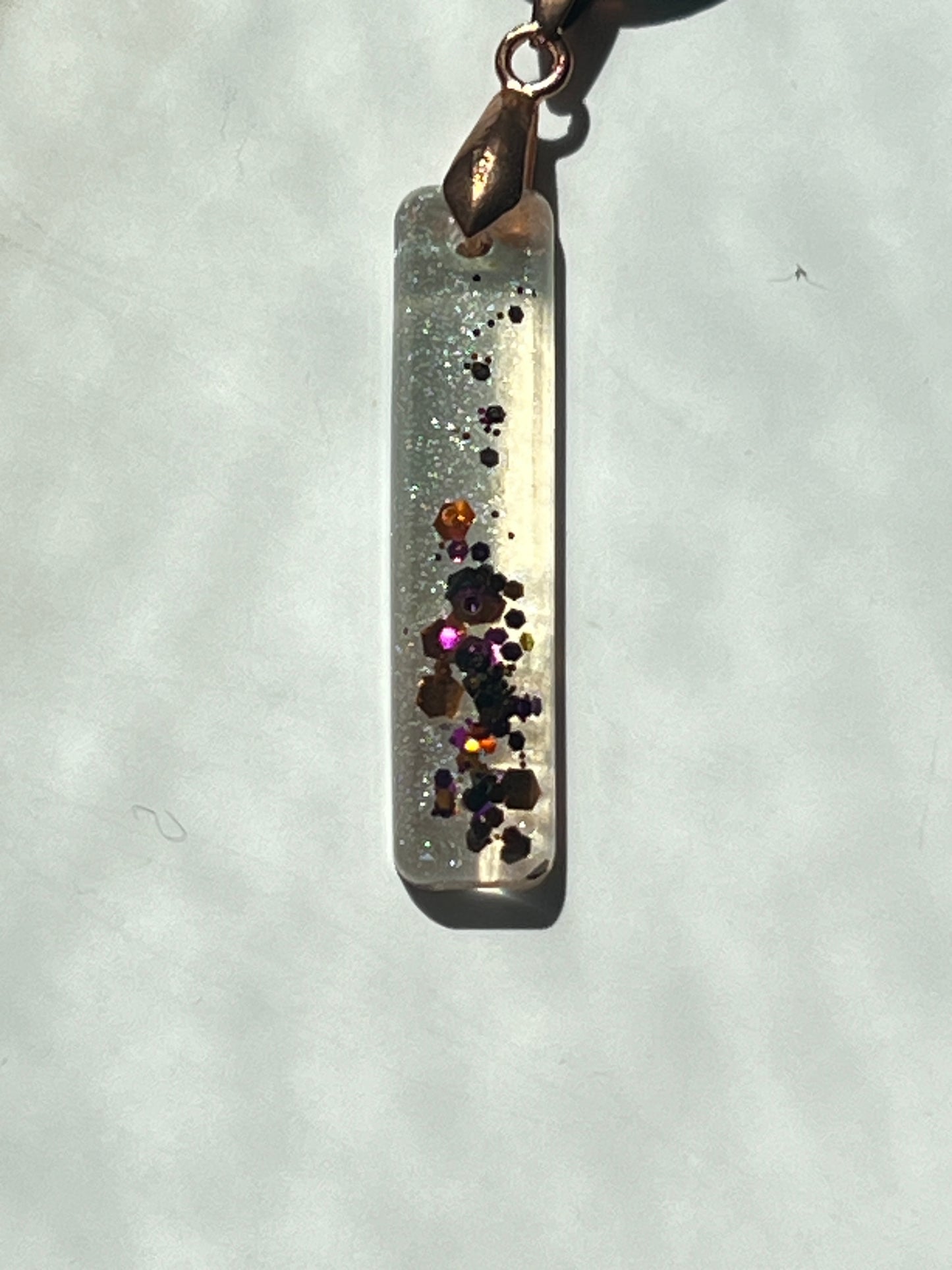Witch's Vial — Crystal & Cosmic Glitter Resin Pendant
